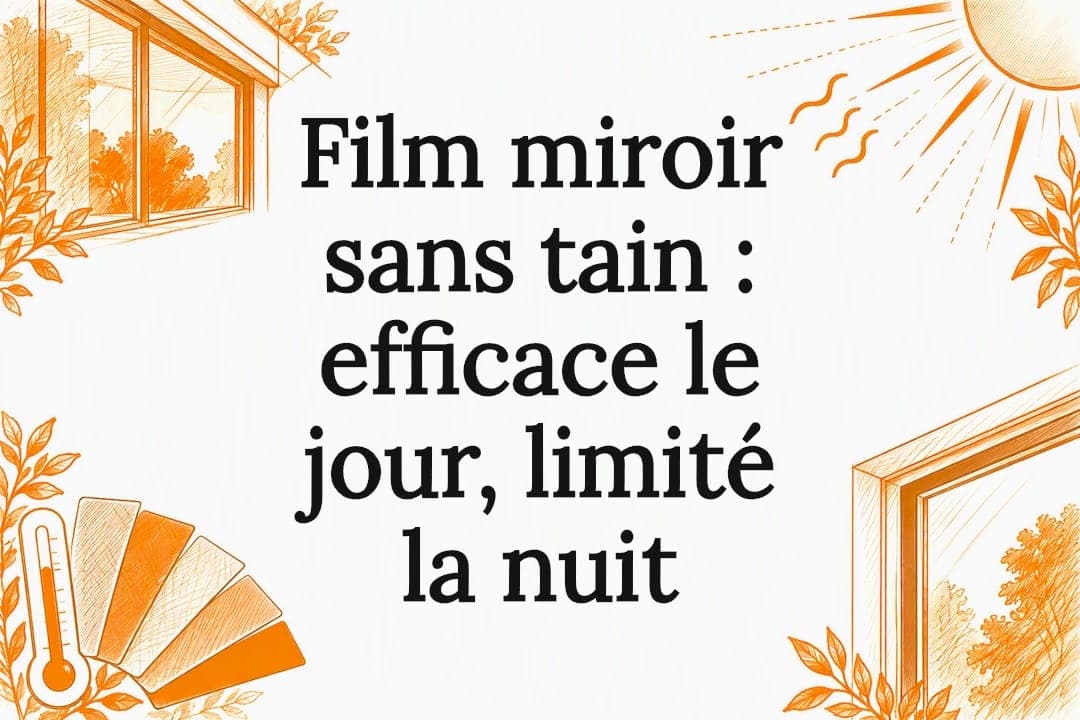 Film miroir sans tain : efficace le jour, limité la nuit