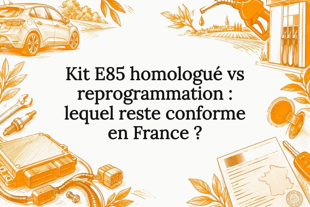 Kit E85 homologué vs reprogrammation : lequel reste conforme en France ?
