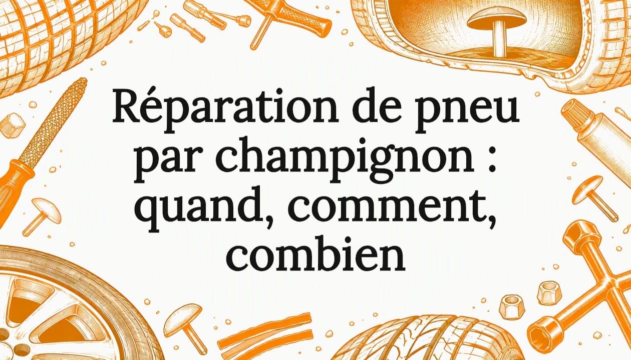 Réparation de pneu par champignon : quand, comment, combien